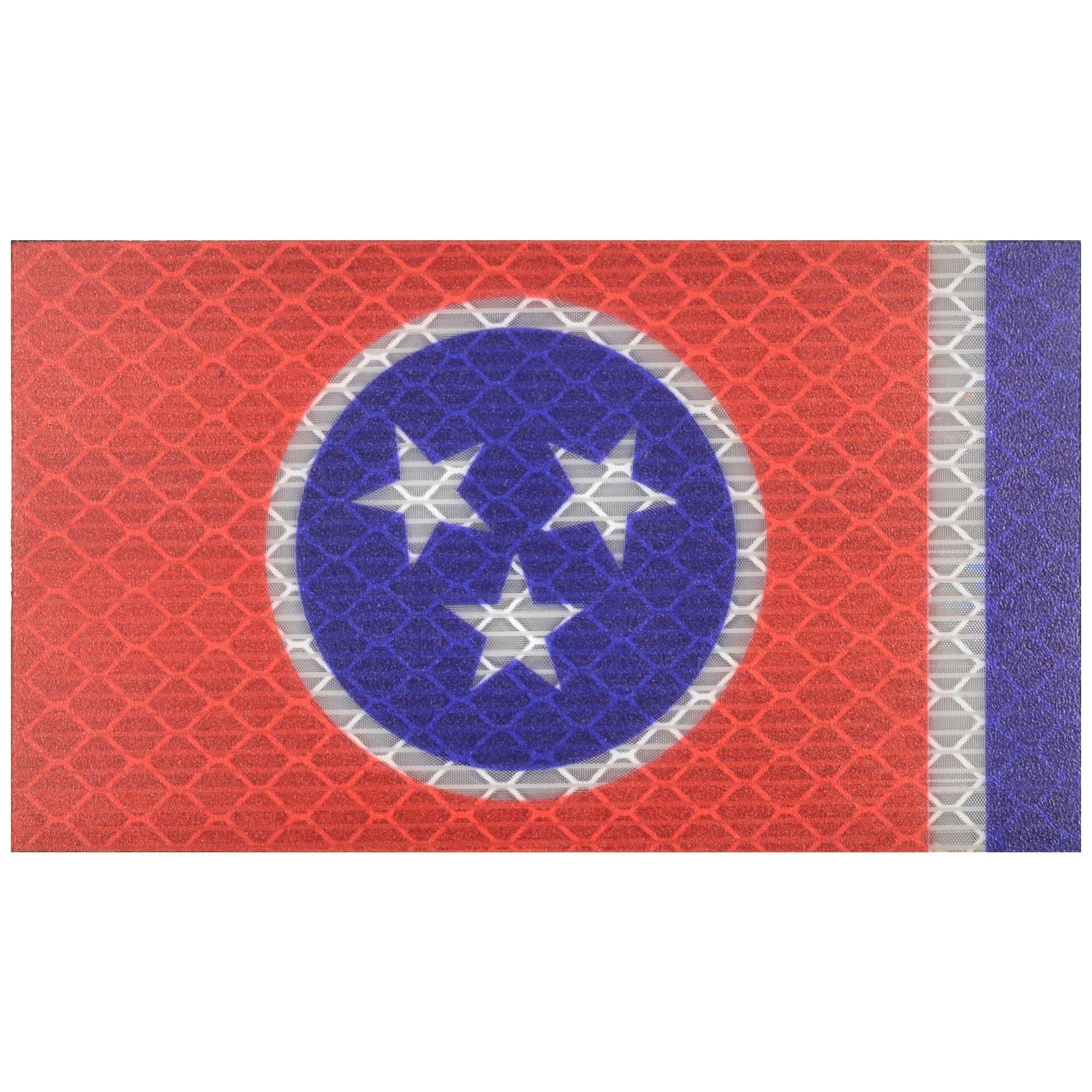 Reflective Tennessee State Flag - 2x3.5 Patch