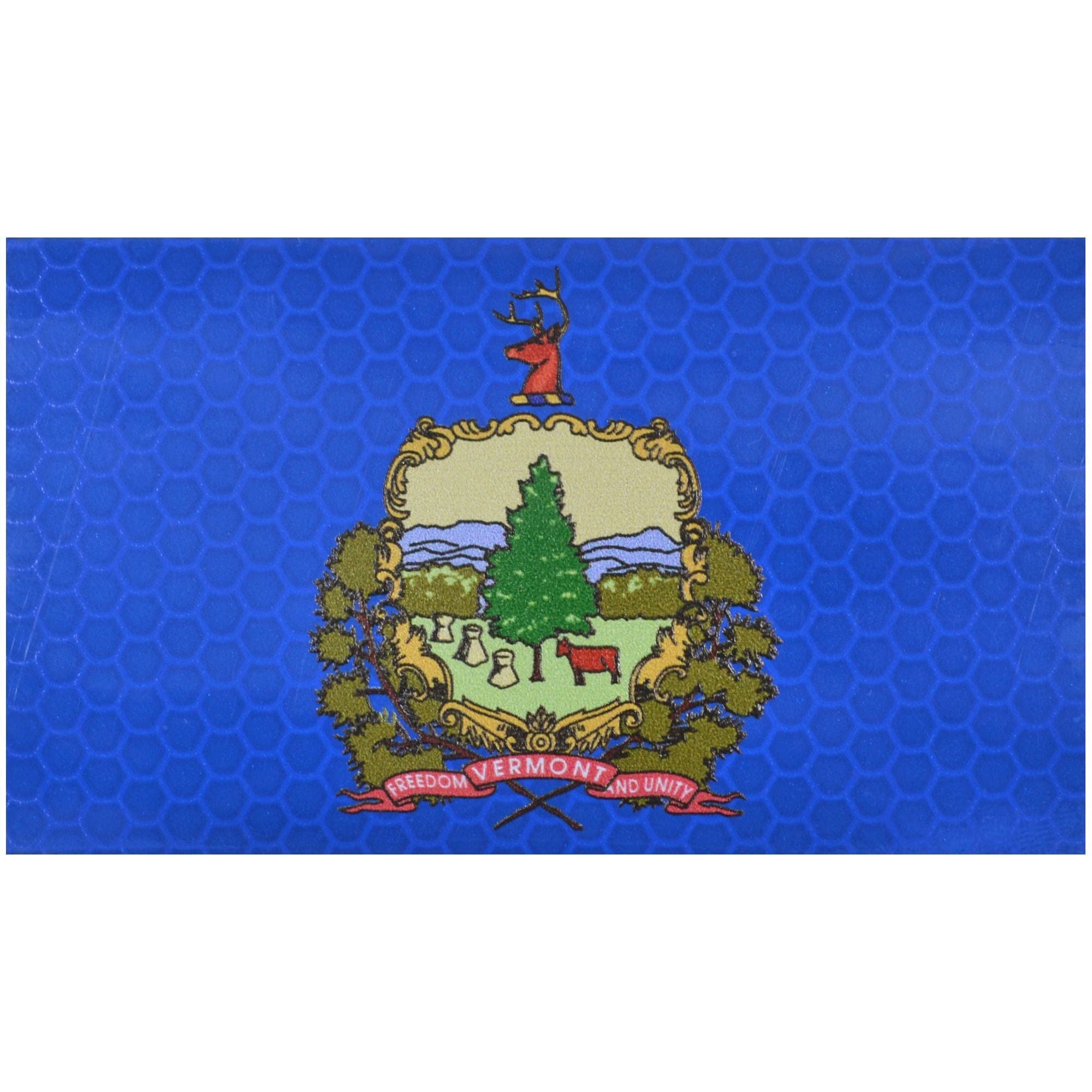 Reflective Vermont State Flag - 2x3.5 Patch