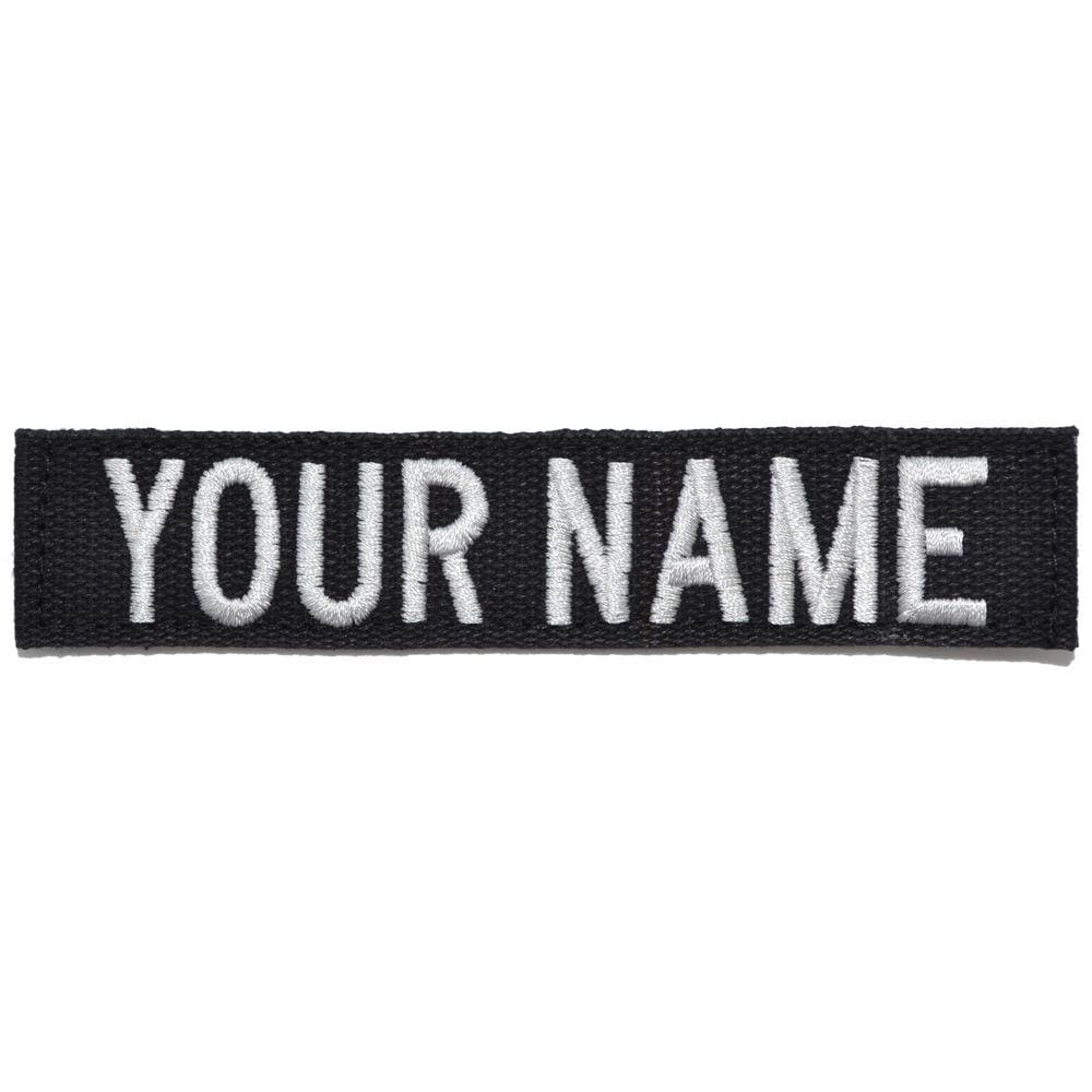 Nylon/Cotton Webbing Custom Name Tape - Black