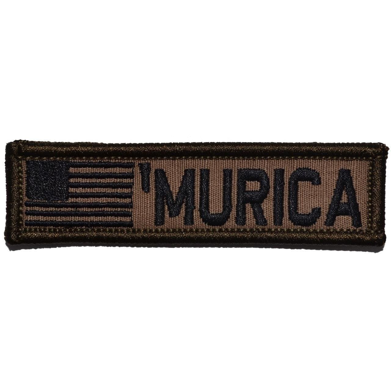 MURICA with USA Flag - 1x3.75 Patch
