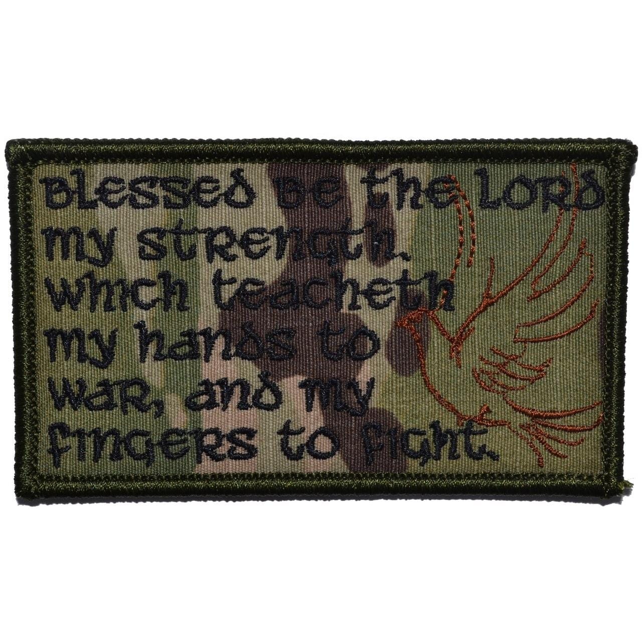 Psalm 144, Blessed be the LORD my strength, which teacheth my hands to war... Patch