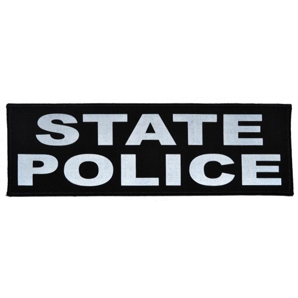 Reflective State Police Patch - 3inch x 9inch