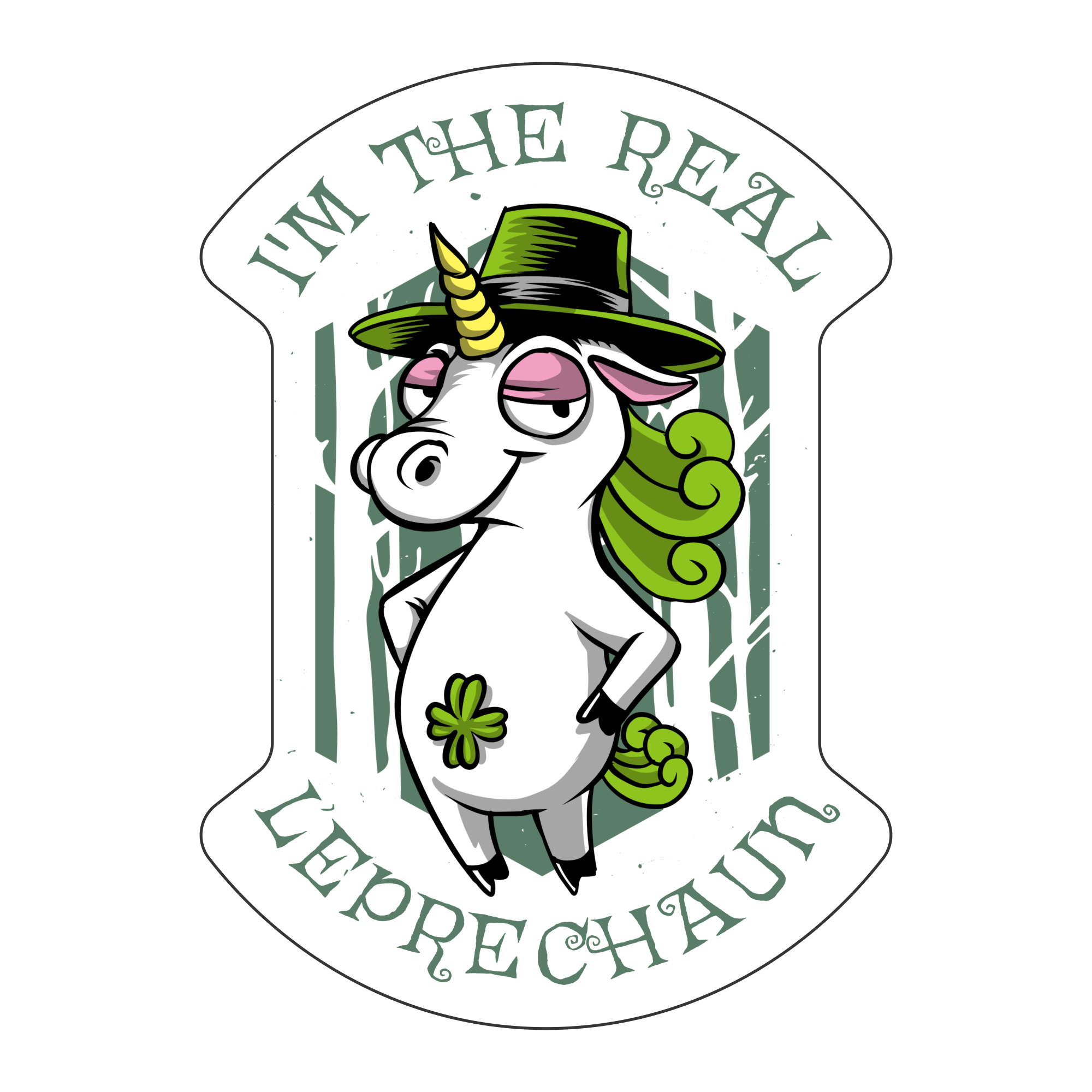 I'm The Real Leprechaun - 4 inch Sticker