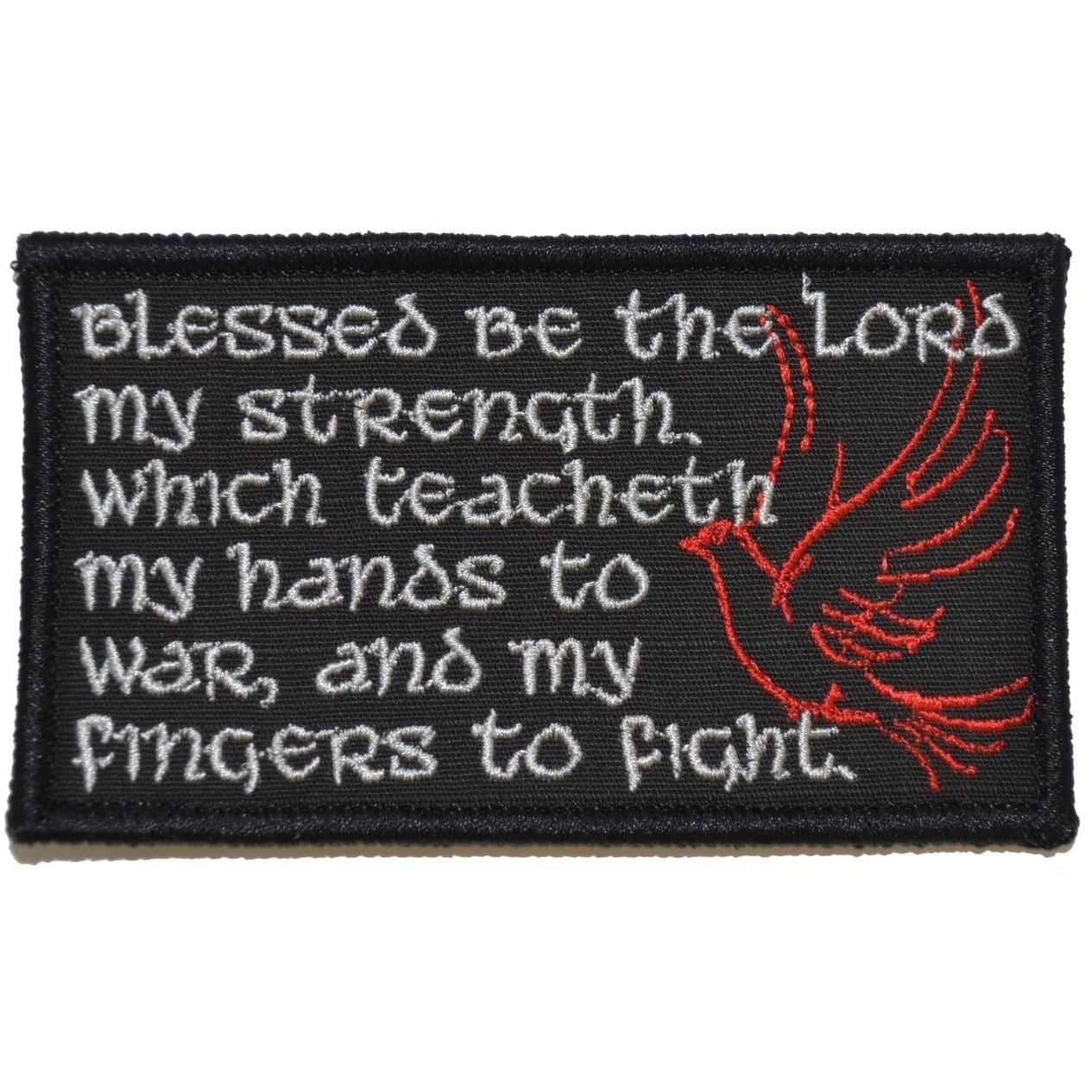 Psalm 144, Blessed be the LORD my strength, which teacheth my hands to war... Patch