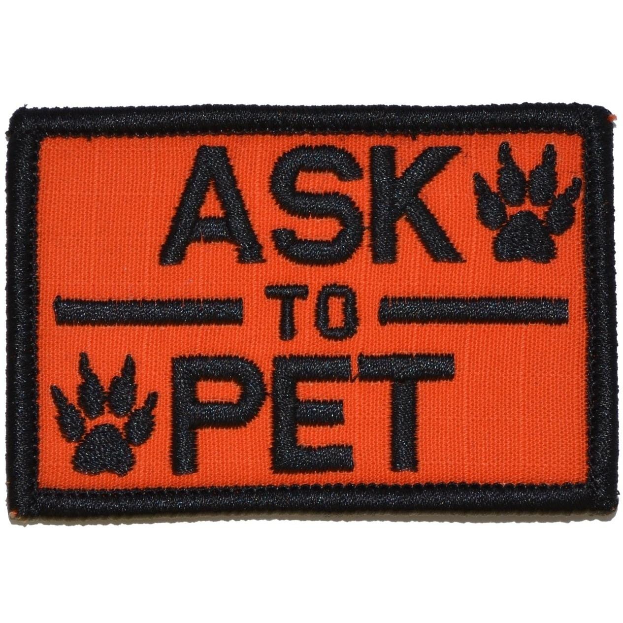 Ask to Pet, K9 Dog Patch - 2x3 Patch