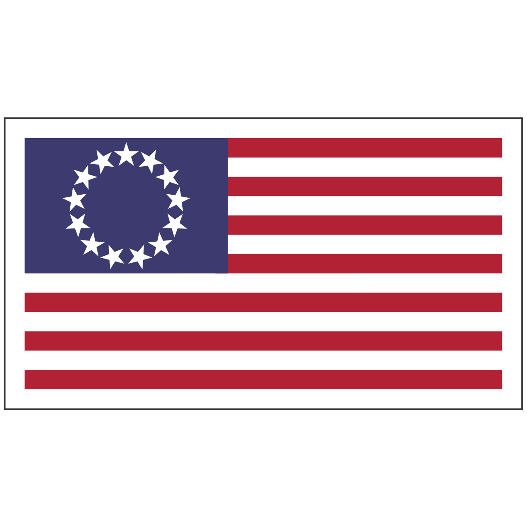 Betsy Ross Flag - 4x2.25 inch Sticker