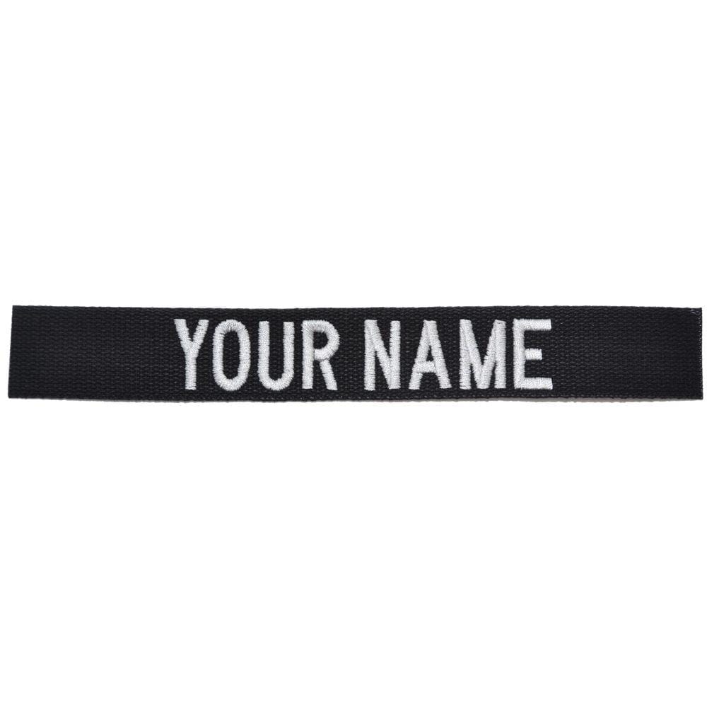 Nylon/Cotton Webbing Custom Name Tape - Black