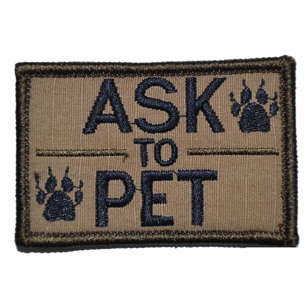 Ask to Pet, K9 Dog Patch - 2x3 Patch